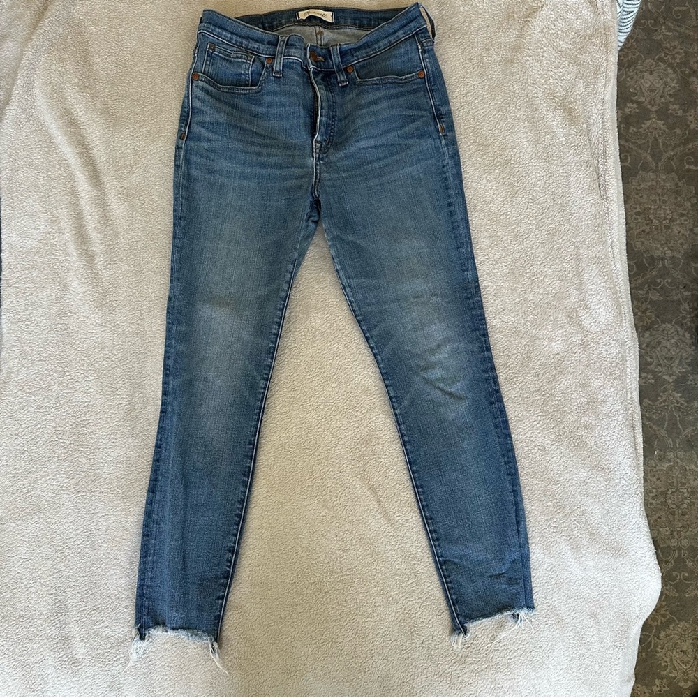 Madewell 9” high rise skinny crop jeans